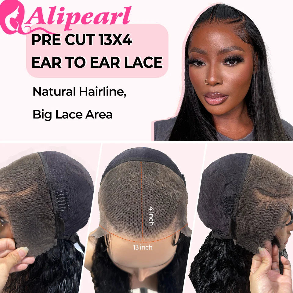 Alipearl Hair Pre Braided Stylist Wig Deep Wave 13x4 Lace Frontal Wig Pre Styled Pre Plucked