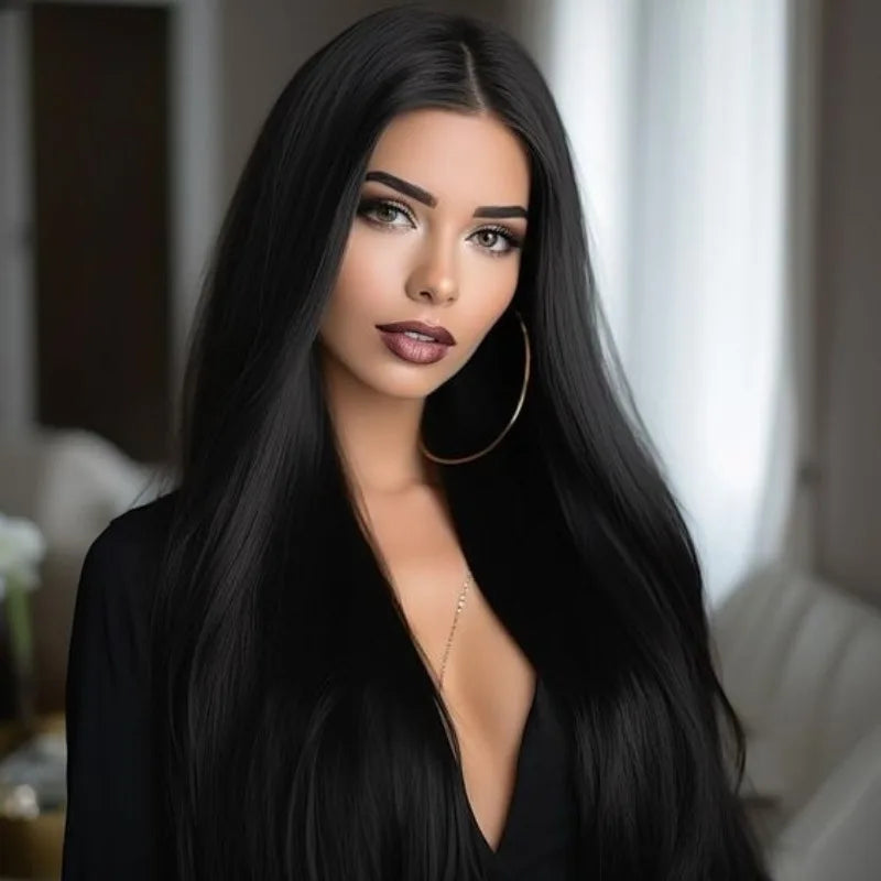 5x5 HD Lace  Human Hair Straight Pre Plucked Pre Glueless Wig Transparent Lace Front Wigs Human Hair Wig for Women 180 Density