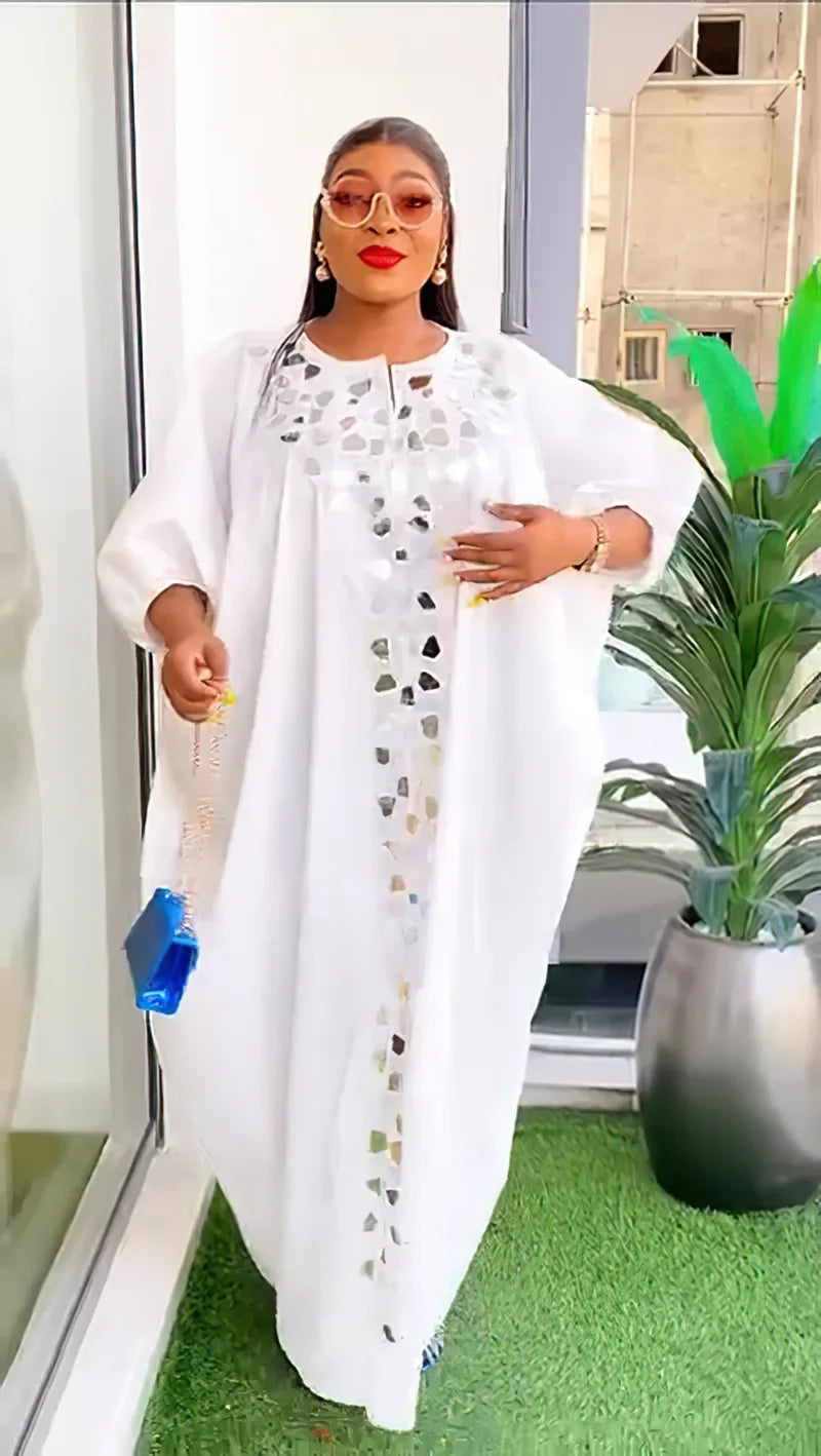 Dashiki African Dresses for Women Fashion Long Sleeve O-neck Plus Size Party Evening Long Maxi Gowns Kaftan African Clothes