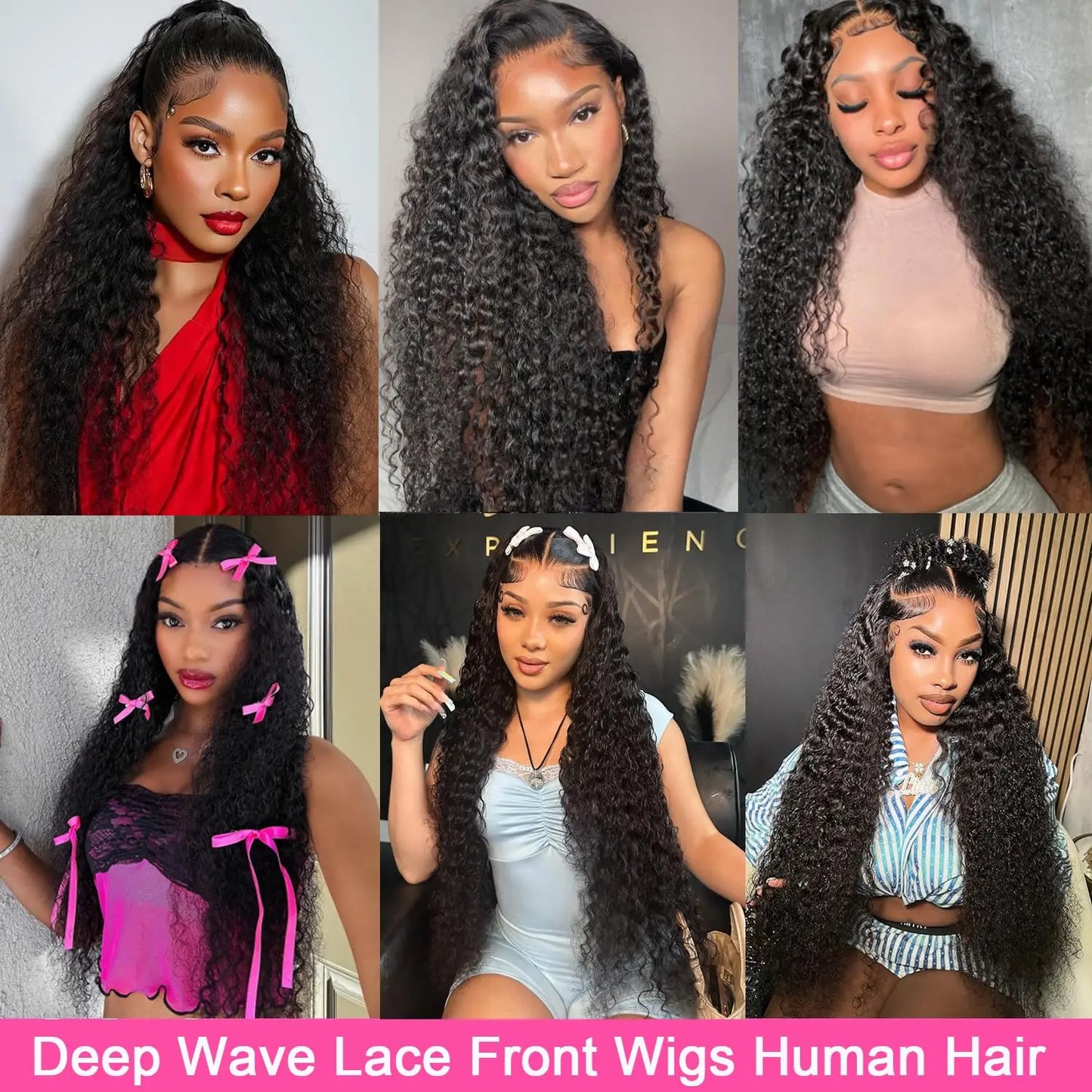 250 Density Brazilian 30 40 Inch Deep Wave 13x4 13x6 HD Lace Front Human Hair Wig 5x5 Glueless Closure Preplucked Curly Wigs