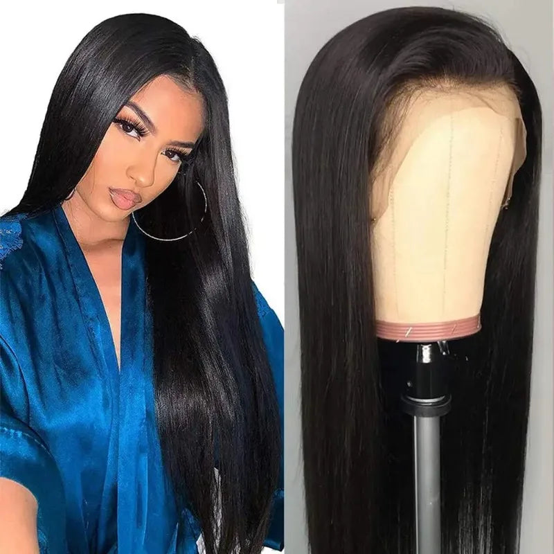 5x5 HD Lace  Human Hair Straight Pre Plucked Pre Glueless Wig Transparent Lace Front Wigs Human Hair Wig for Women 180 Density