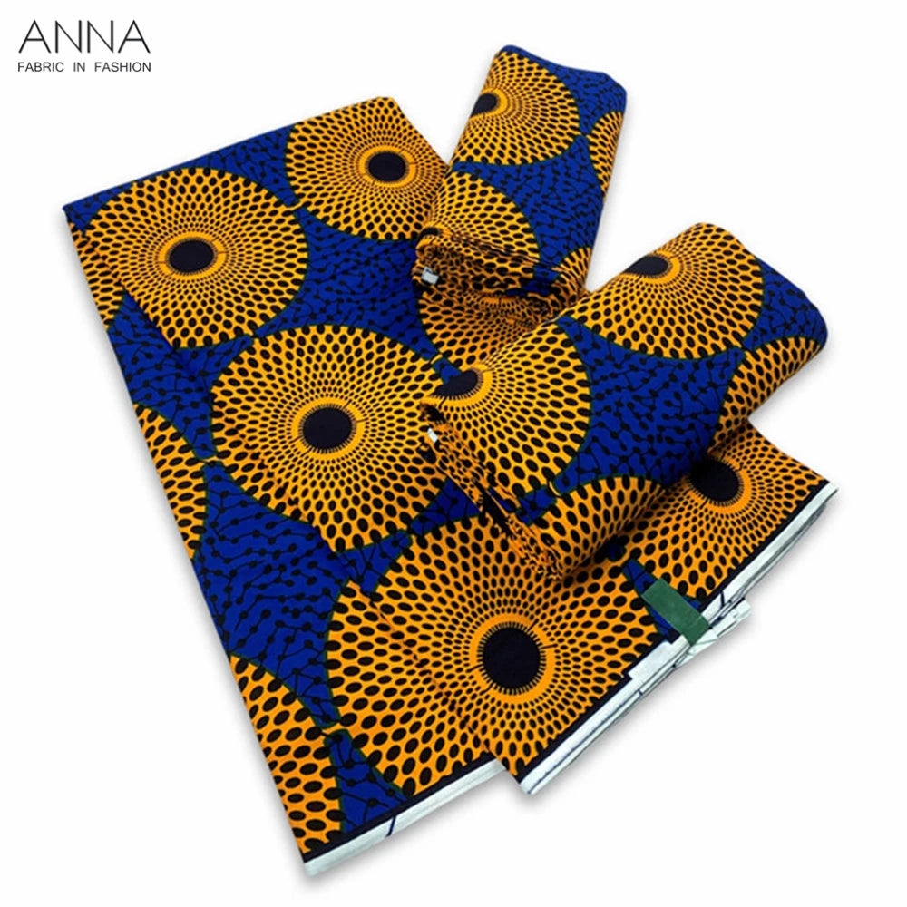 Veritable Wax Ankara Block Prints Batik Fabric African Wax Fabric Nigerian Dutch Hollandais Pagne 100% Cotton For Sewing VL-47