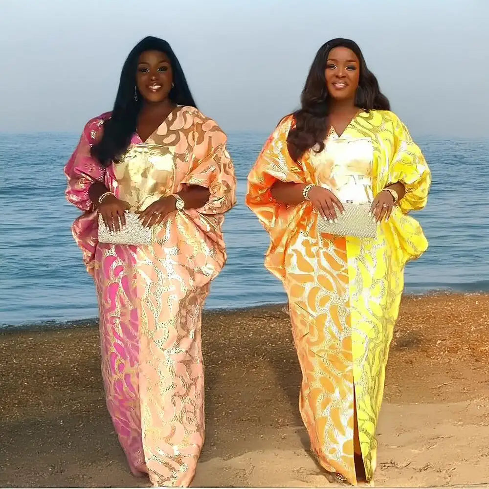 Brand New african dresses for woman Plus Size turkey dresses for women luxury Jacquard fabric church clothes for woman