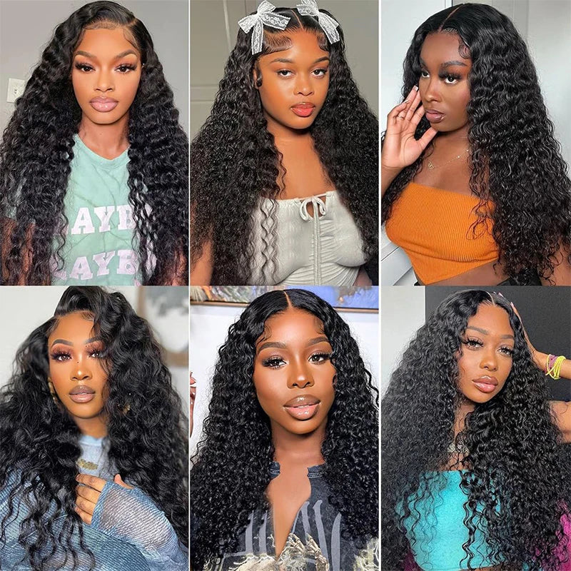 Water Wave 13x6 Lace Front Wigs Human Hair Wet and Wavy Wigs for Women Curly Lace Front Wigs Pre Plucked with Baby Hair