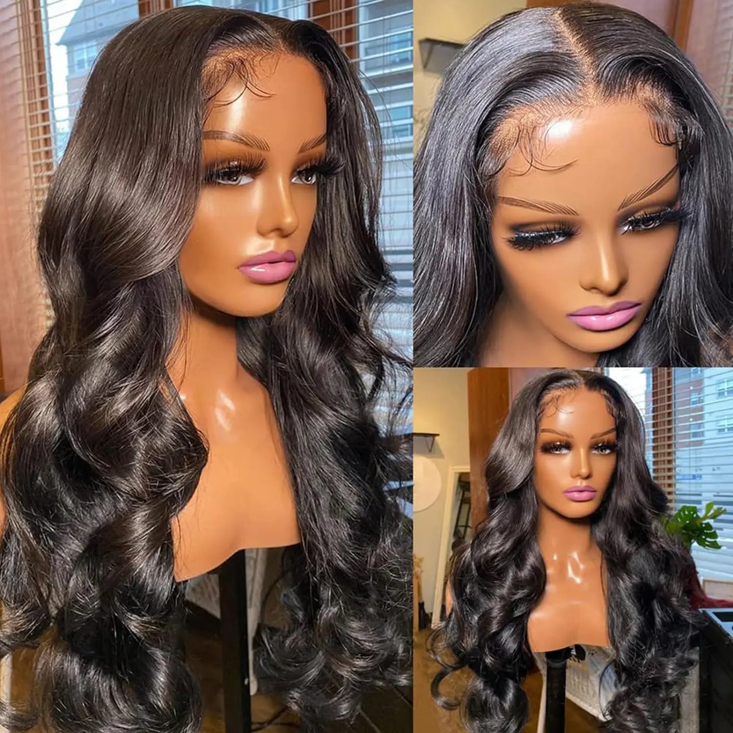 13x6 Lace Frontal Body Wave Human Hair Wigs Blonde 27 with Black Pre Plucked 13x4 Highlight Transparent Lace Front Wig for Women