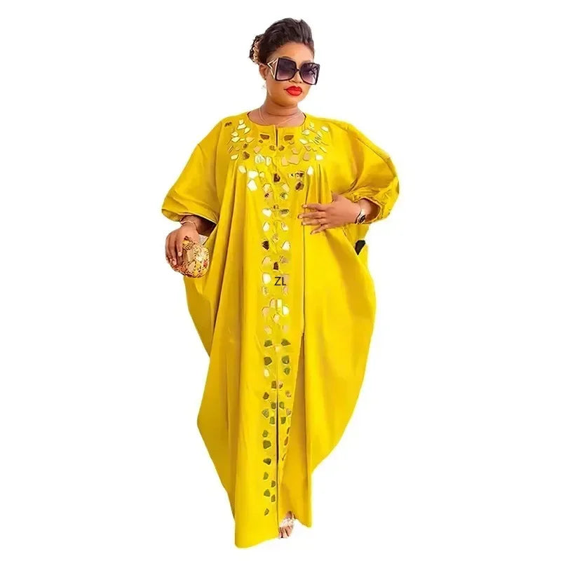 Dashiki African Dresses for Women Fashion Long Sleeve O-neck Plus Size Party Evening Long Maxi Gowns Kaftan African Clothes