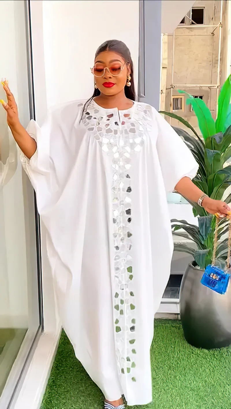 Dashiki African Dresses for Women Fashion Long Sleeve O-neck Plus Size Party Evening Long Maxi Gowns Kaftan African Clothes