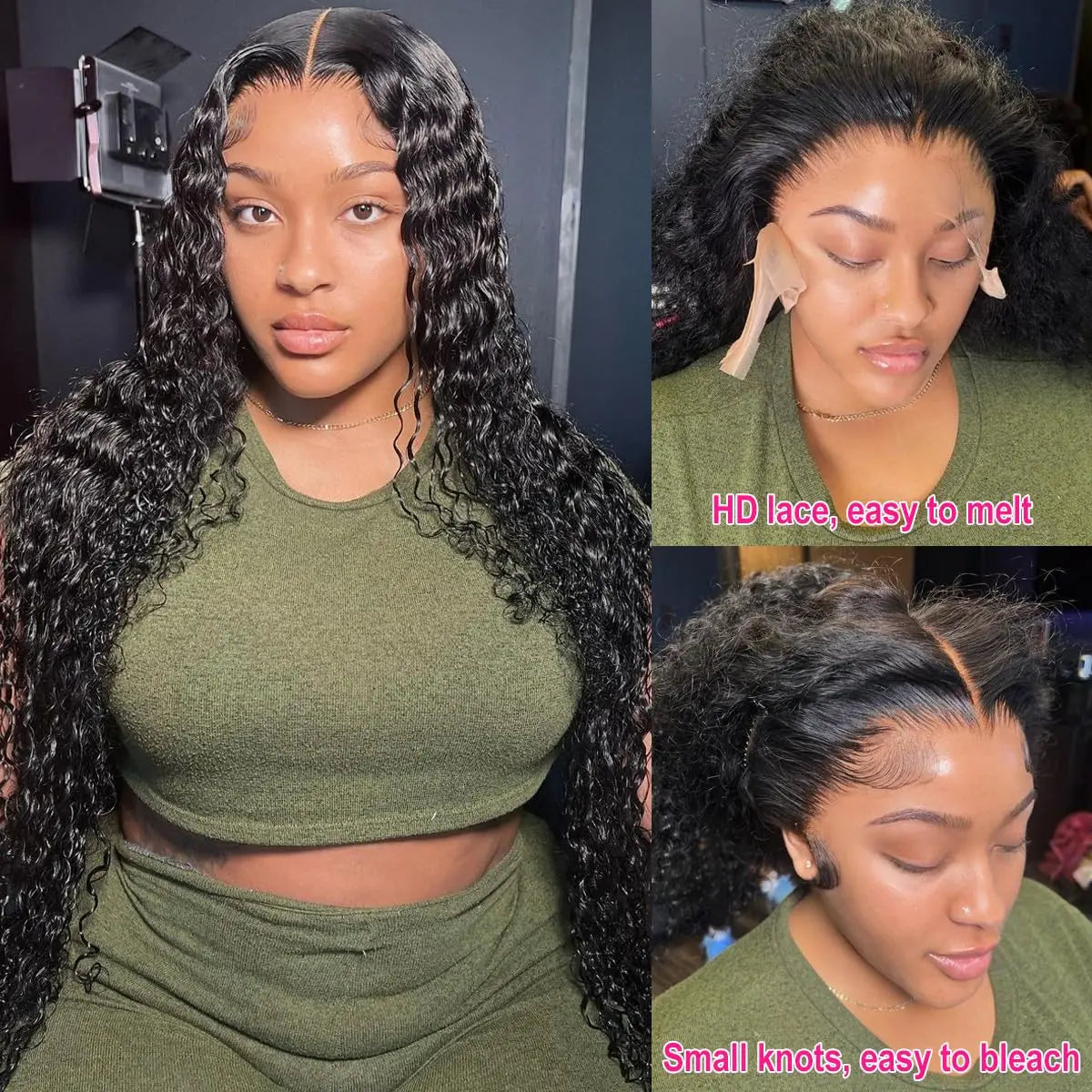 250 Density Brazilian 30 40 Inch Deep Wave 13x4 13x6 HD Lace Front Human Hair Wig 5x5 Glueless Closure Preplucked Curly Wigs