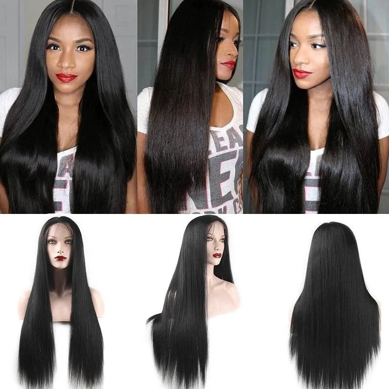 5x5 HD Lace  Human Hair Straight Pre Plucked Pre Glueless Wig Transparent Lace Front Wigs Human Hair Wig for Women 180 Density