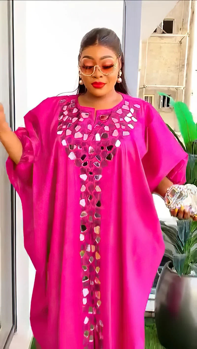 Dashiki African Dresses for Women Fashion Long Sleeve O-neck Plus Size Party Evening Long Maxi Gowns Kaftan African Clothes