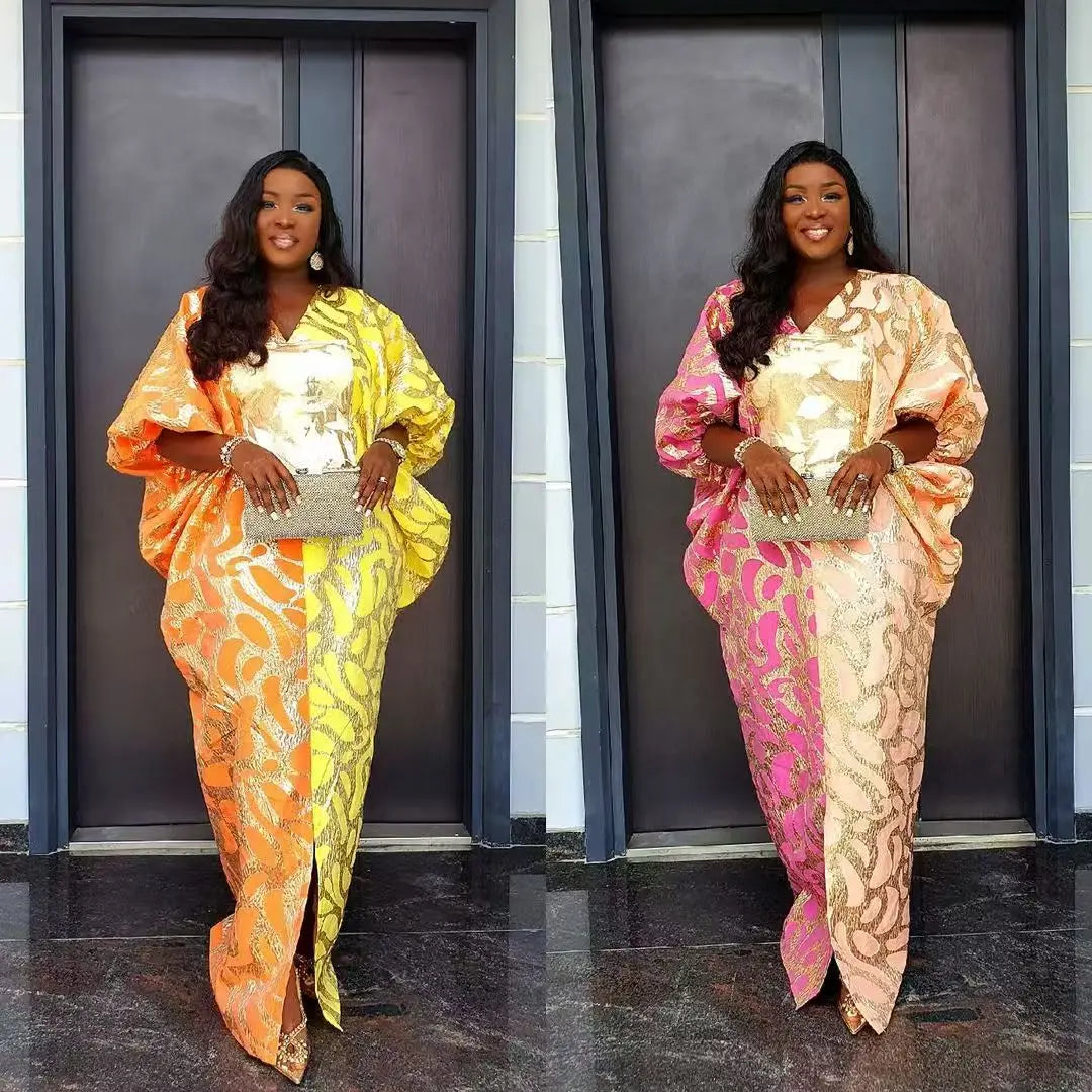 Brand New african dresses for woman Plus Size turkey dresses for women luxury Jacquard fabric church clothes for woman