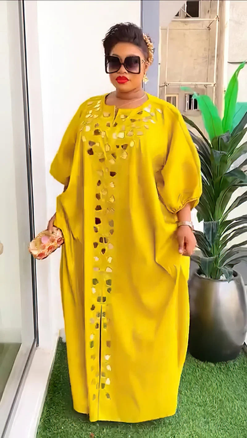 Dashiki African Dresses for Women Fashion Long Sleeve O-neck Plus Size Party Evening Long Maxi Gowns Kaftan African Clothes