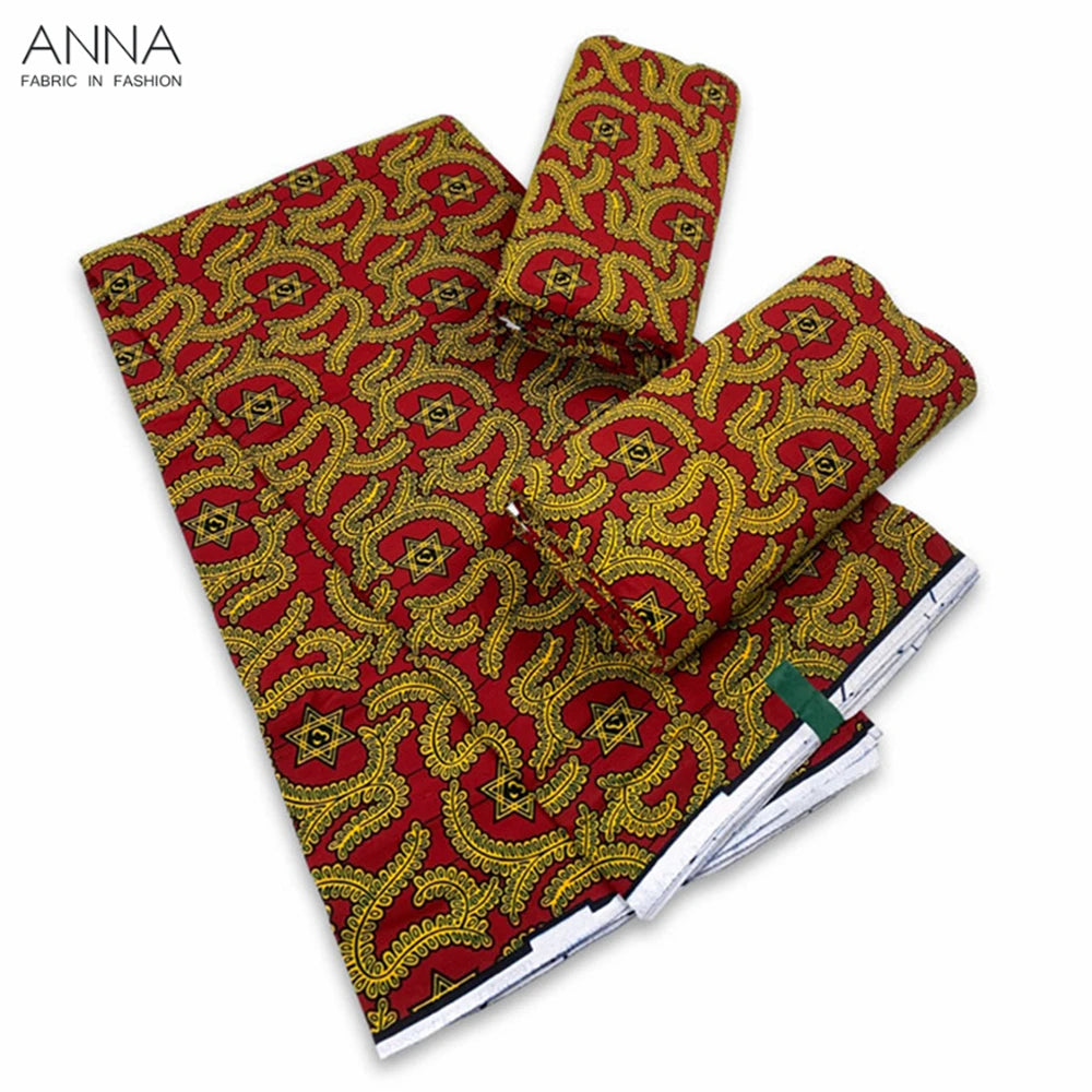 Veritable Wax Ankara Block Prints Batik Fabric African Wax Fabric Nigerian Dutch Hollandais Pagne 100% Cotton For Sewing VL-47