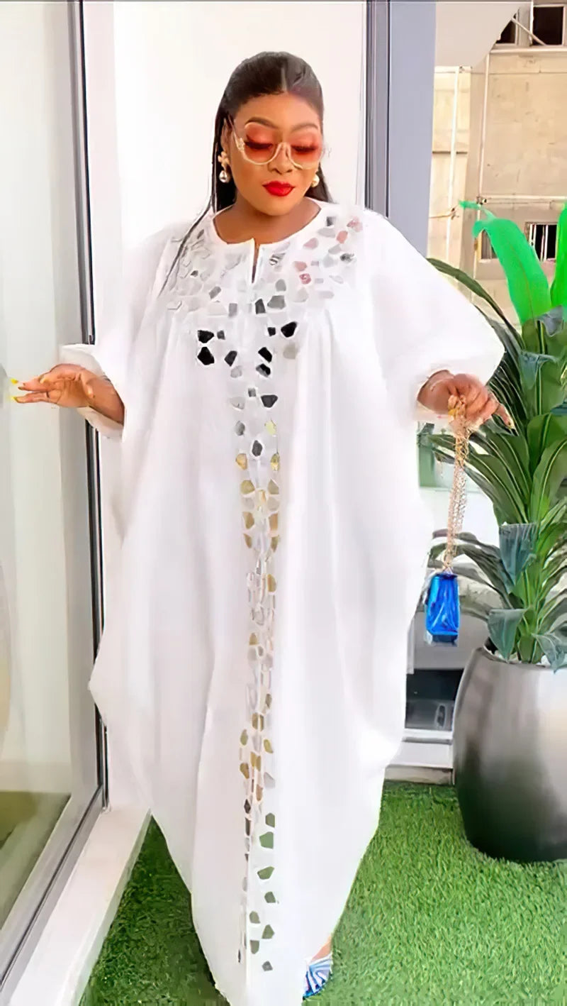 Dashiki African Dresses for Women Fashion Long Sleeve O-neck Plus Size Party Evening Long Maxi Gowns Kaftan African Clothes