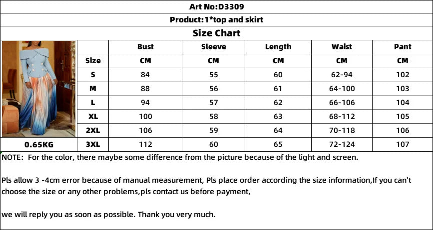 African Clothes For Women 2 PCS Sets Tops And Skirts Suits Dashiki Ankara Turkey Outfit Robe Plus Size Wedding Party Dresses