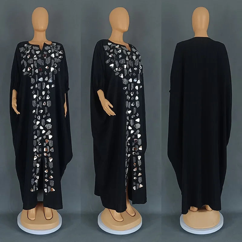 Dashiki African Dresses for Women Fashion Long Sleeve O-neck Plus Size Party Evening Long Maxi Gowns Kaftan African Clothes