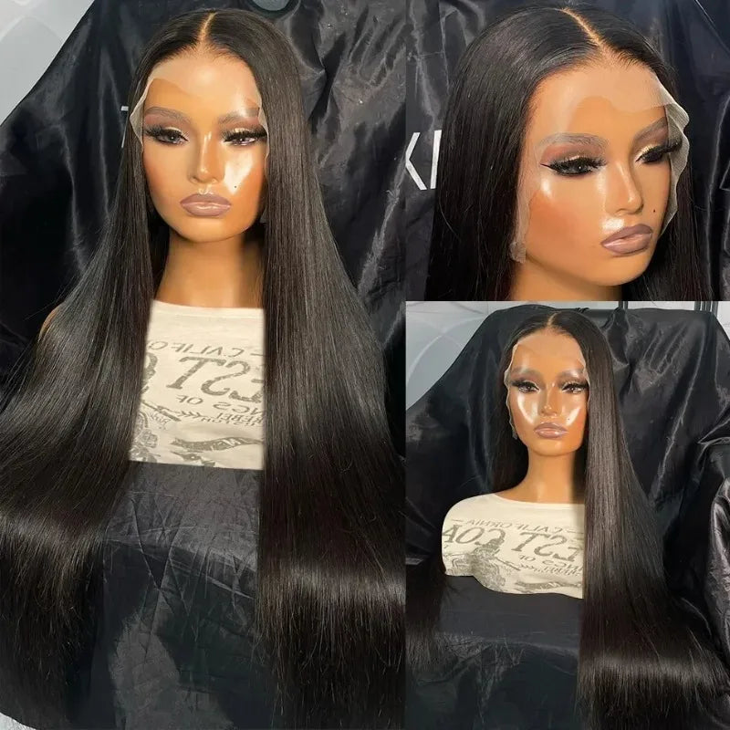 Straight Lace Front Wig 13x4 13x6 30 32 Inch HD Transparent Lace Frontal Wig 4x4 Closure Wig 360 Human Hair Lace Frontal Wigs