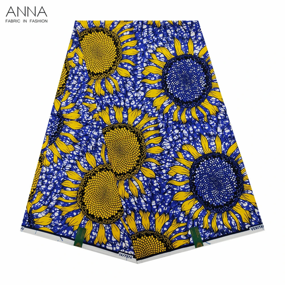 Veritable Wax Ankara Block Prints Batik Fabric African Wax Fabric Nigerian Dutch Hollandais Pagne 100% Cotton For Sewing VL-47