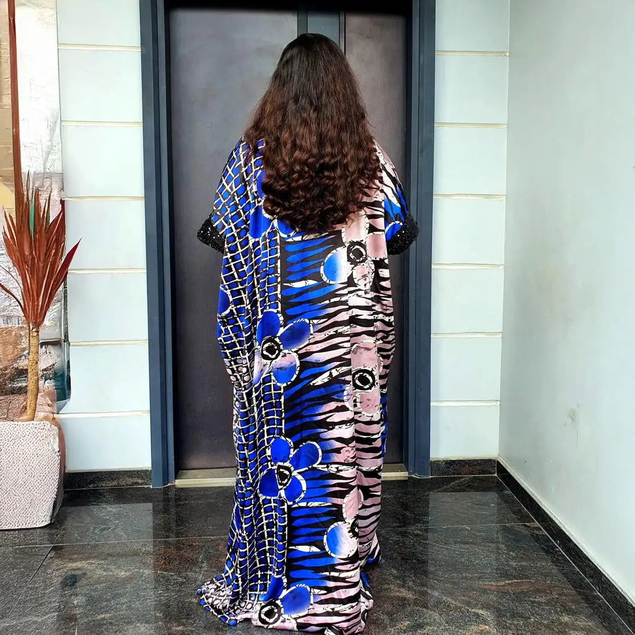 Popular Design african dresses for women Rayon fabric robe africains femme With a hidden waistband african dress