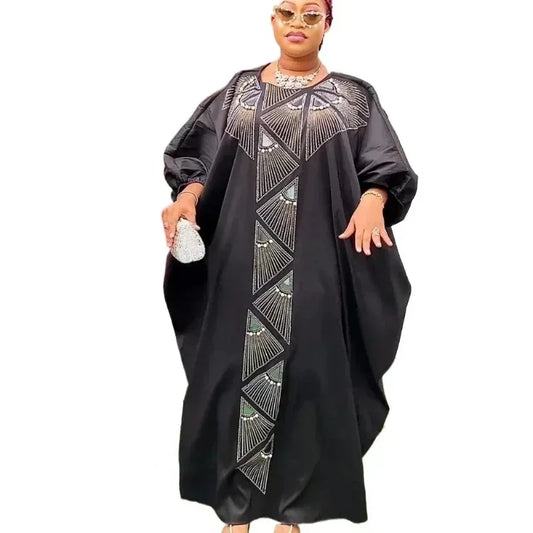 2025 Abayas for Women Dubai African Muslim Fashion Dress Kaftan Evening Party Dresses Satin Boubou Robe Outfits Africa Clothing